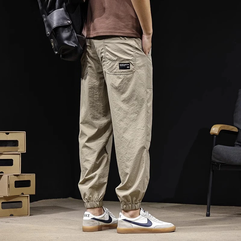 MR.MUDI/穆迪先生速干休闲裤男夏季薄款2025新款宽松大码束脚美式