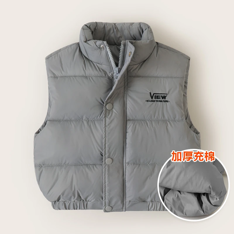 【清仓】右欧男童立领棉马甲夹棉背心冬装秋冬儿童装冬季潮U15122