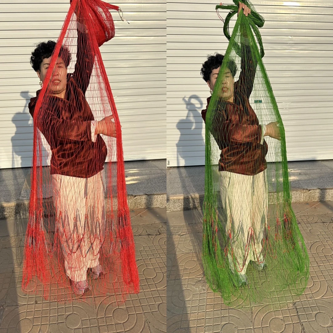 8编线5指3米半高，直径五米半，重七斤半，铅坠纯手工一开到顶