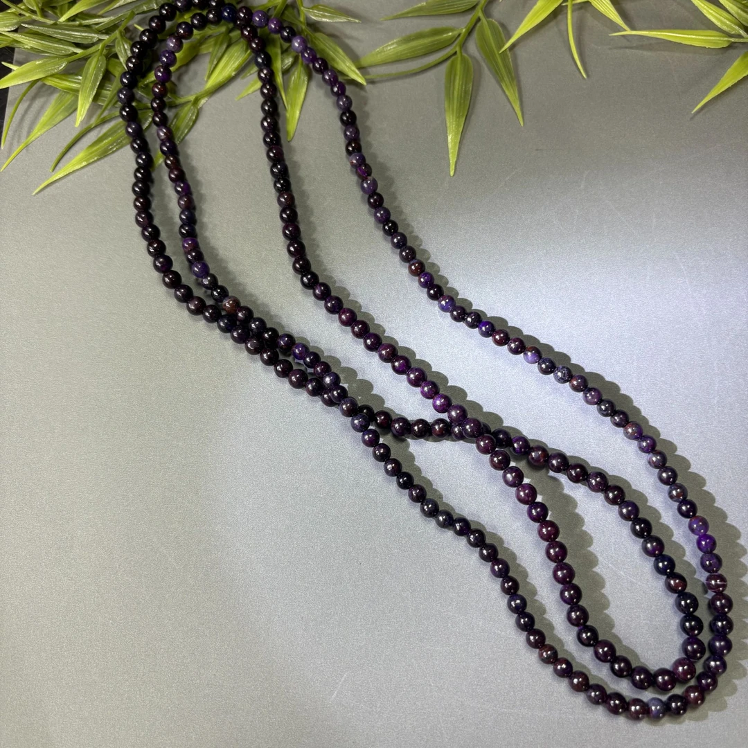 老四甄选 帝王紫圆珠多圈手串项链 多样性发其一