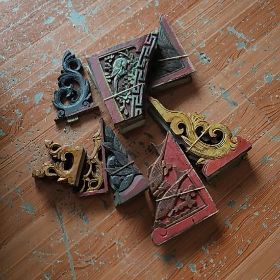 真***糊混纺木雕花板一物一拍