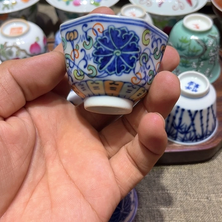 双***汤纯手绘精品盖碗杯