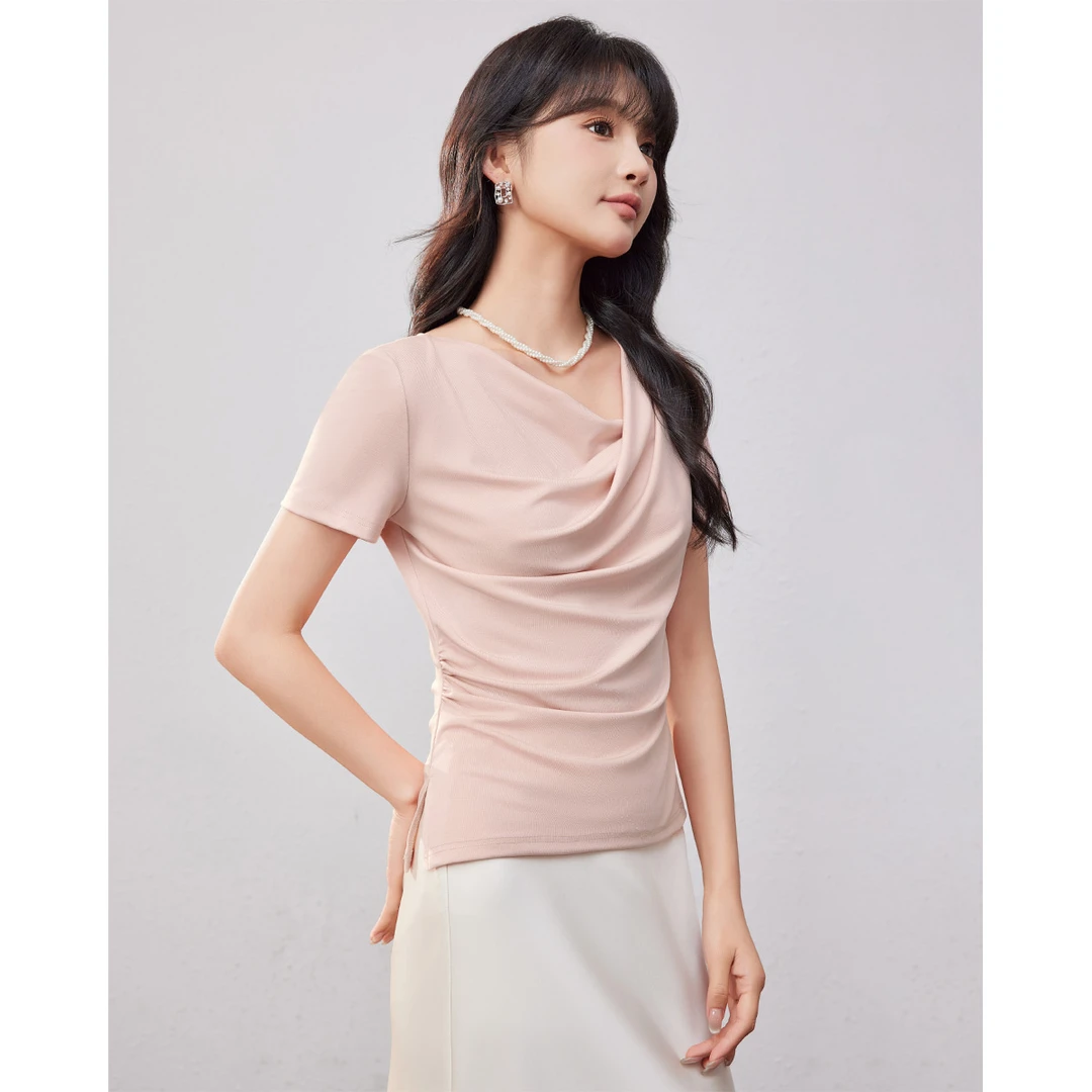 IEF/爱依服2025夏季新款独特漂亮小衫时尚高级感上衣温婉大方衣服