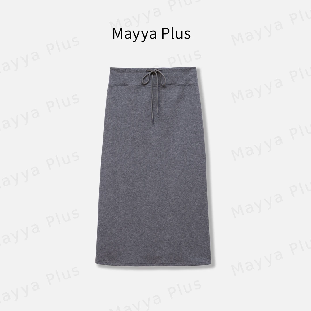 【懒人半裙】Mayya Plus麦芽定制秋季高腰显瘦直筒半身裙子32536831