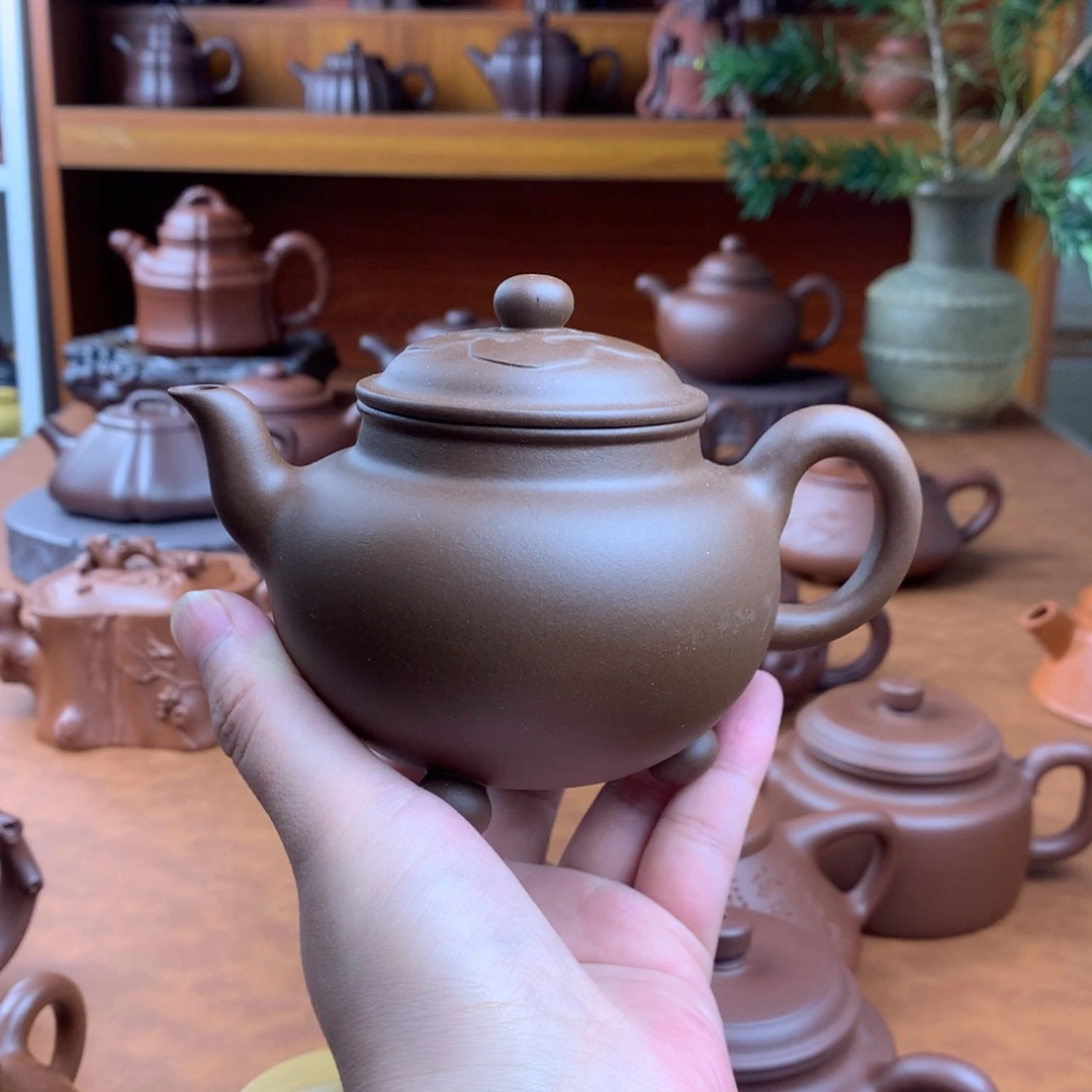 茶壶紫砂大彬如意容量220半手工原矿