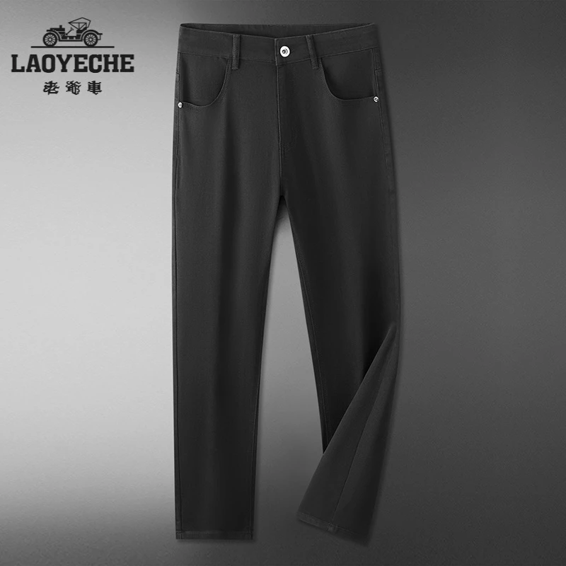 老爷车【大码黑色长裤】男士加肥加大商务休闲百搭休闲裤裤子潮流