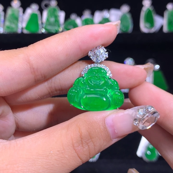 【闪购商品】颈饰银S925镶嵌翡翠天然翡翠