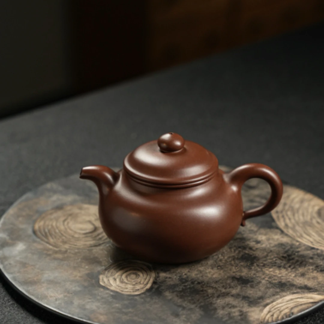 慕古仿古·全手工·200cc 原矿老紫泥料 紫砂壶