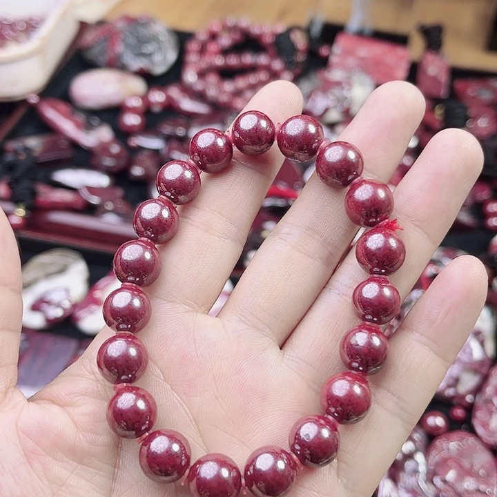 【闪购商品】天然辰砂天然原矿朱砂手串10