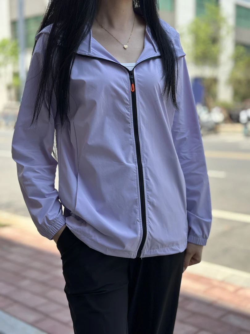 冰丝女款夏季防嗮衣户外运动连帽