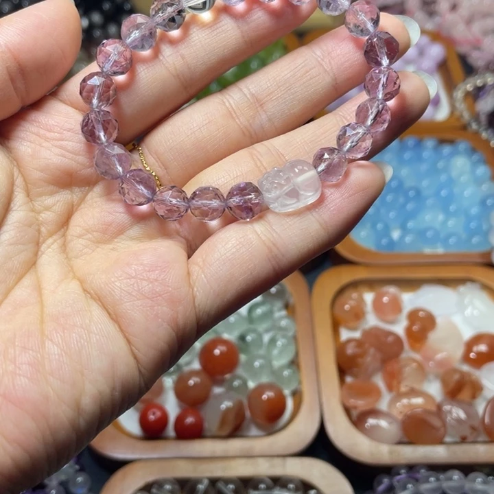 水晶未镶嵌手链紫水