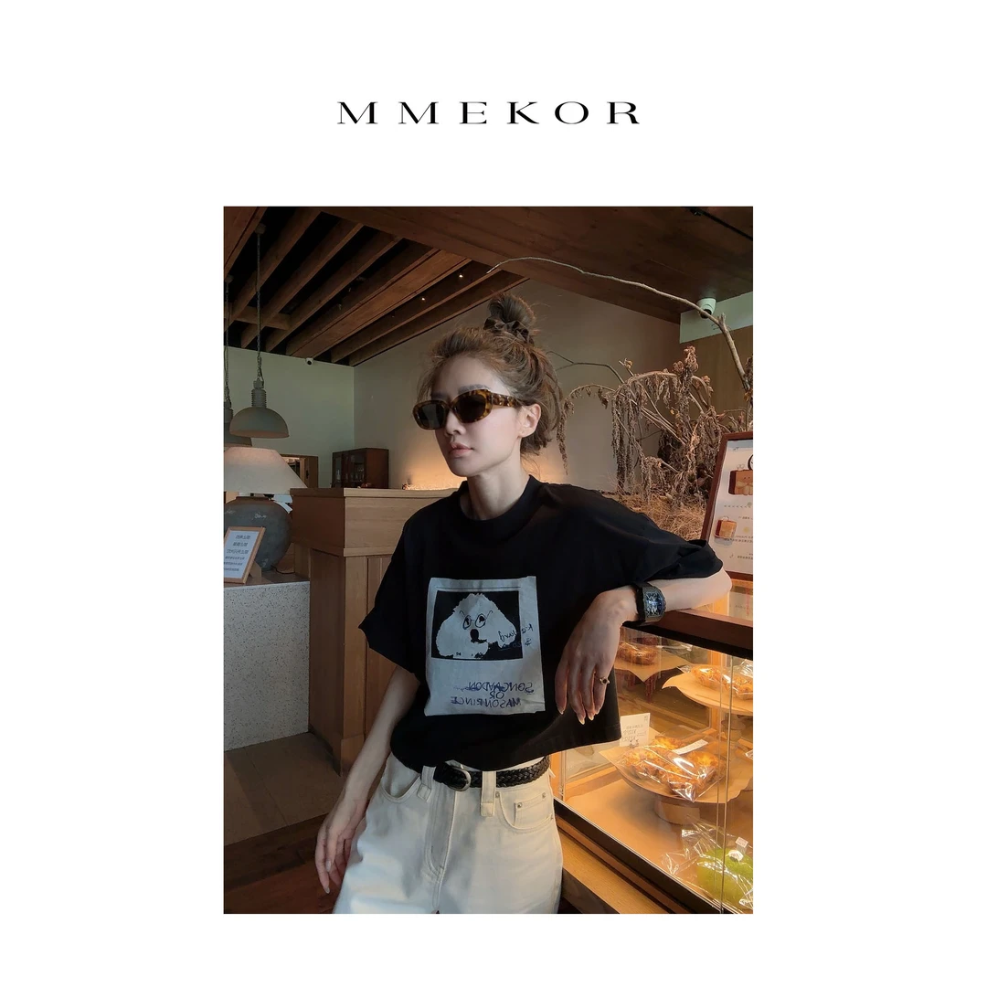 MMEKOR“天才狗狗”T恤 2025新款暗黑内啡肽休闲短袖 30113
