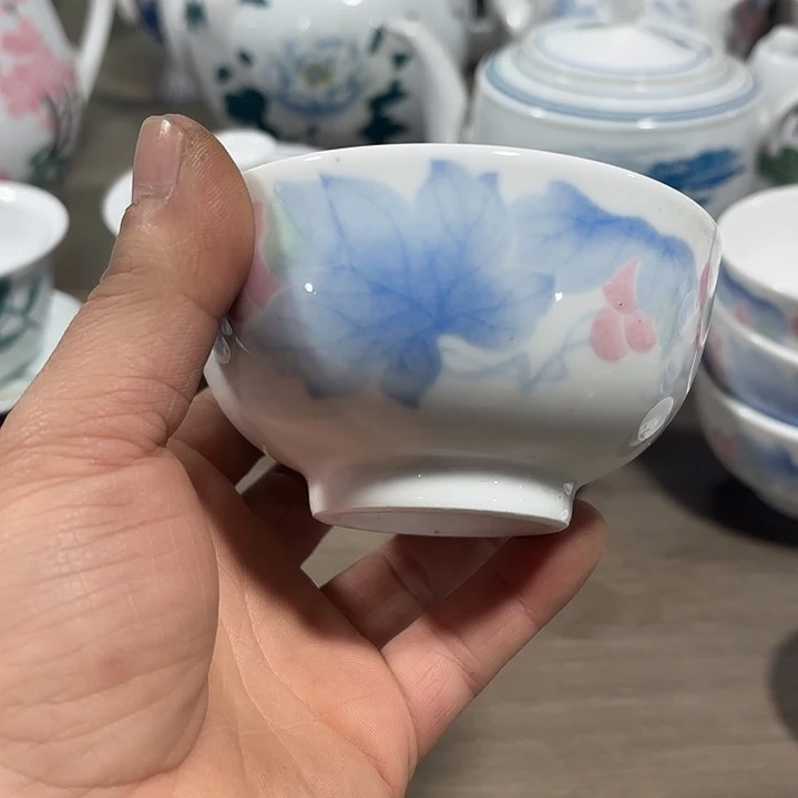 陶10.2公分葡萄花小米饭碗