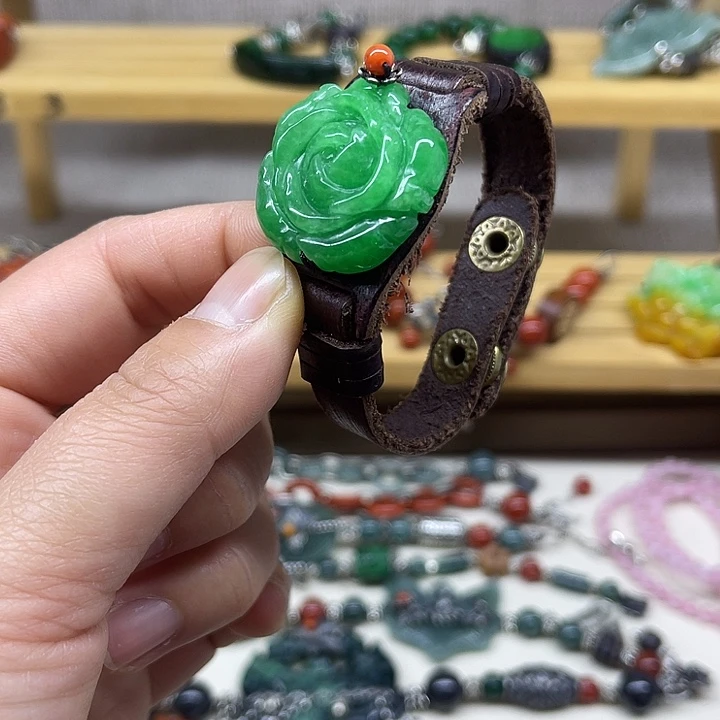 翡翠未镶嵌手链123456