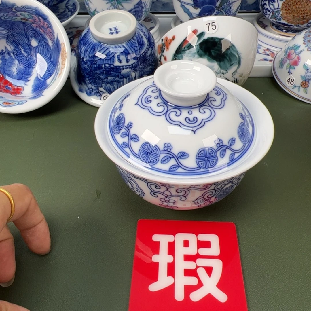 陶瓷景德镇纯手工纯手绘茶具木木80