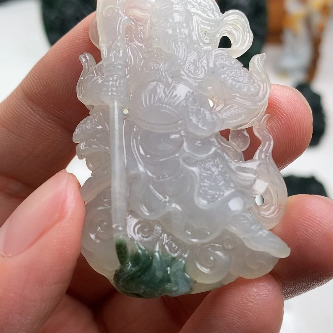 ****️定制翡翠未镶嵌关二爷
