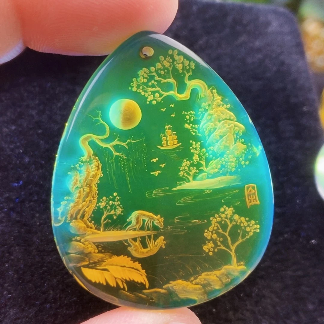 【闪购商品】蓝珀吊坠(不含链)未镶嵌