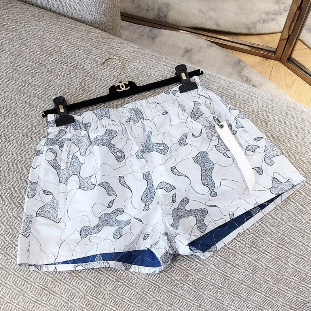 99新 DIOR/迪奥 汤/P235501845/拼色 限塔夫绸沙滩短裤 34