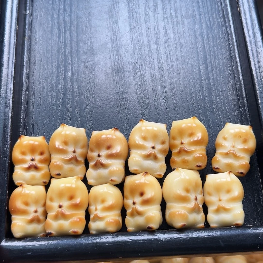 菩提根/象牙果手串微瑕炭烤不语猫10颗有裂
