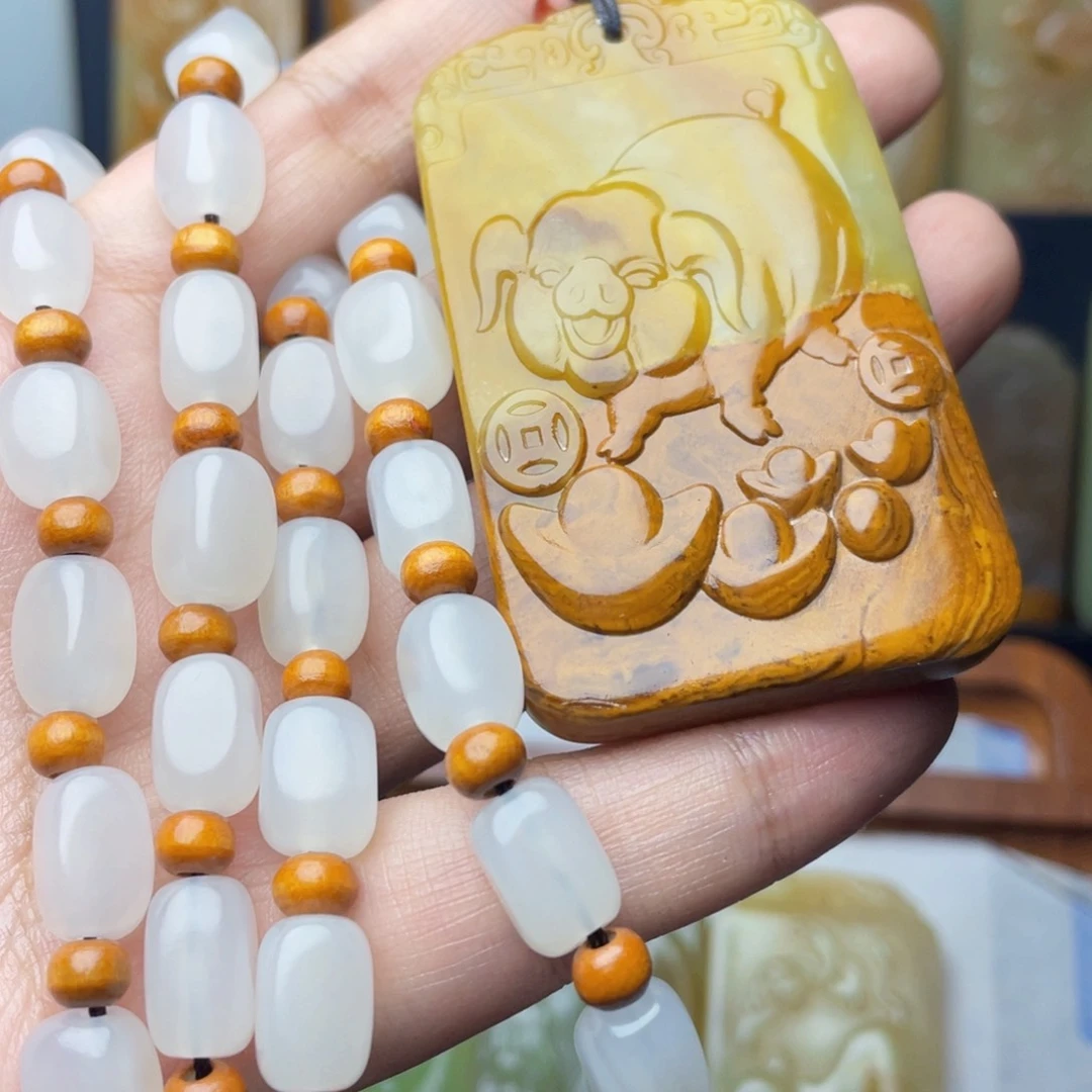 爱*神新疆昆仑山料牌形