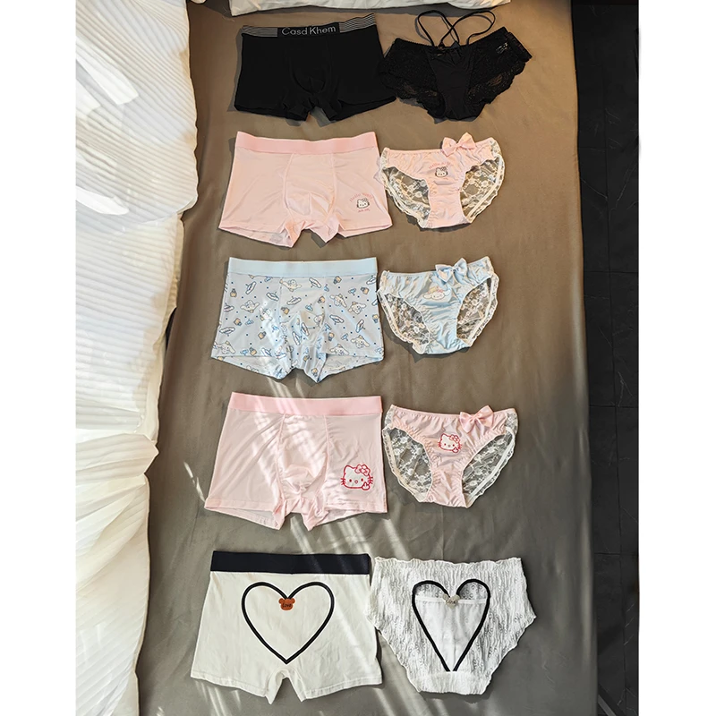 【情侣款】恋爱秘密~情侣内裤秋冬一男一女卡通可爱三角裤平角裤