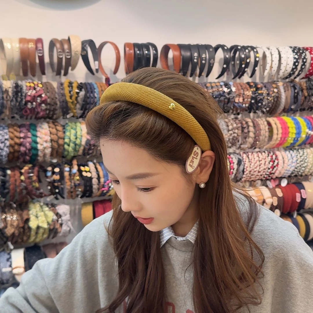 非金属新款黄色爱心发箍52