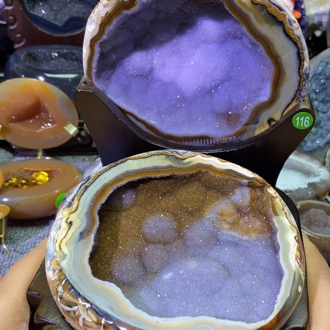 紫晶未镶嵌摆件水晶