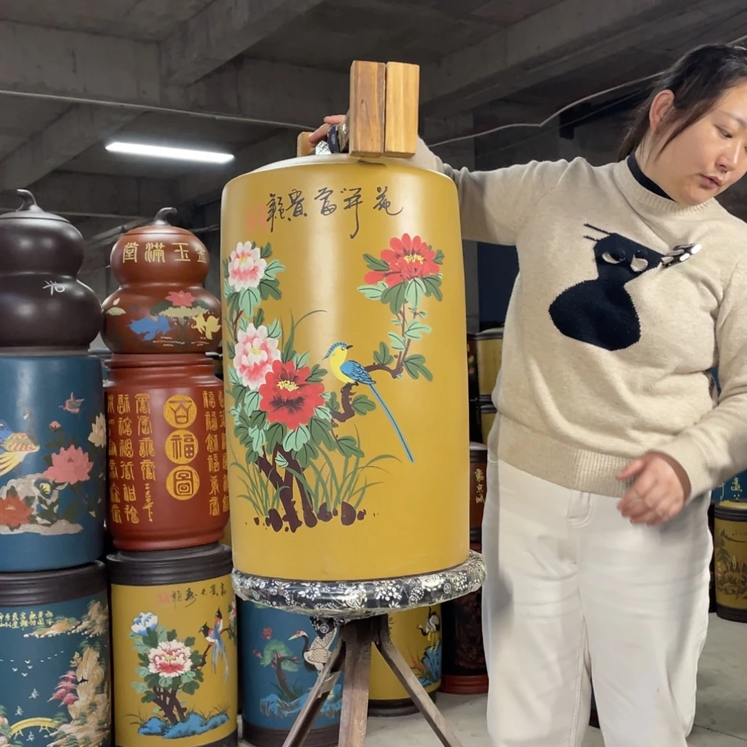 宜兴原矿紫砂茶叶罐
