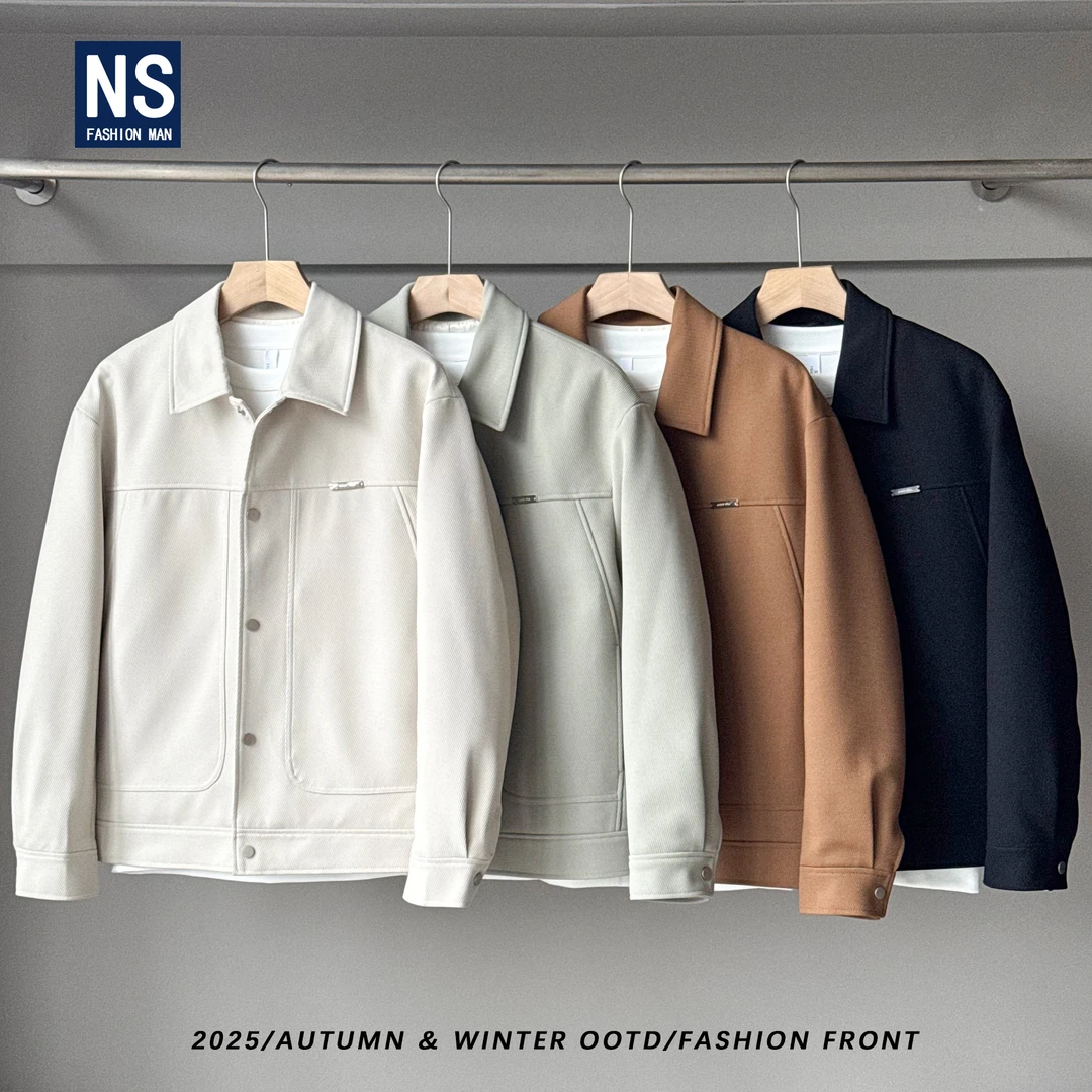 【90白鸭绒】原创极简风纯色简约百搭翻领羽绒服外套1020