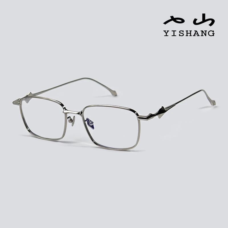 GM25年新款超轻纯钛方形全框眼镜框架男女通用配防蓝光变色近视镜