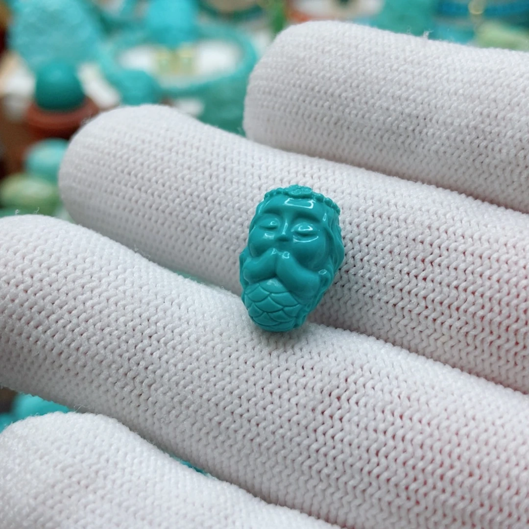 未镶嵌绿松石珠子