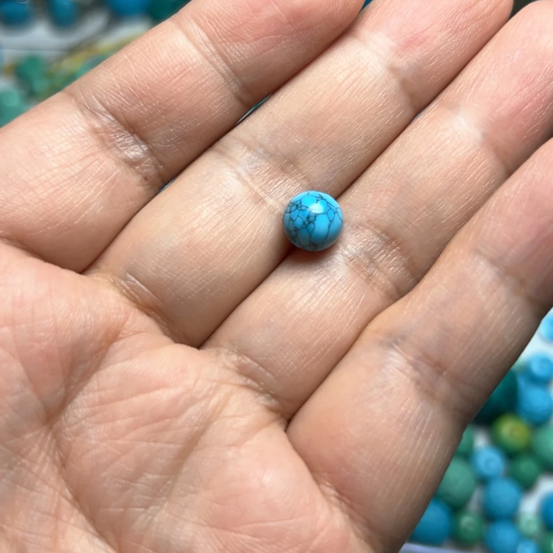 卡8+蓝花珠子单珠散珠配珠