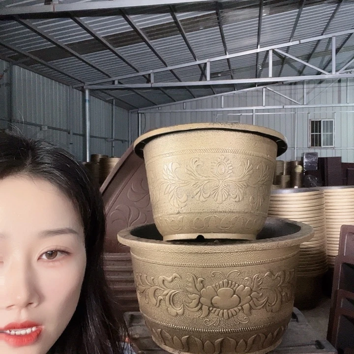 圆形100花盆一个有孔