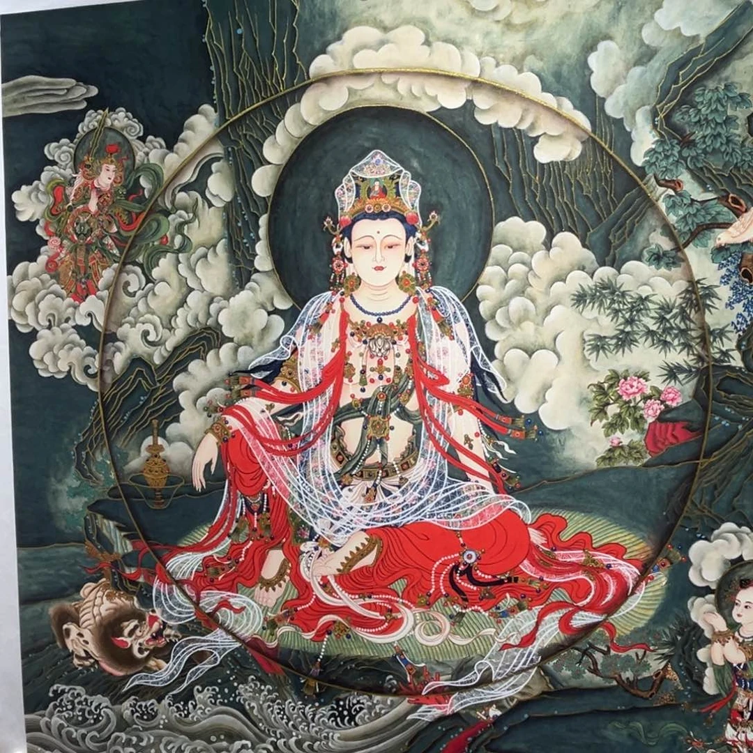 善***国画李老师画芯水月观音