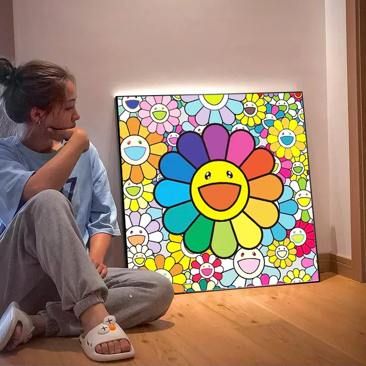 DC/蒂彩【微笑向阳】手工DIY钻石画创意玄关客厅卧室挂画贴粘十字绣