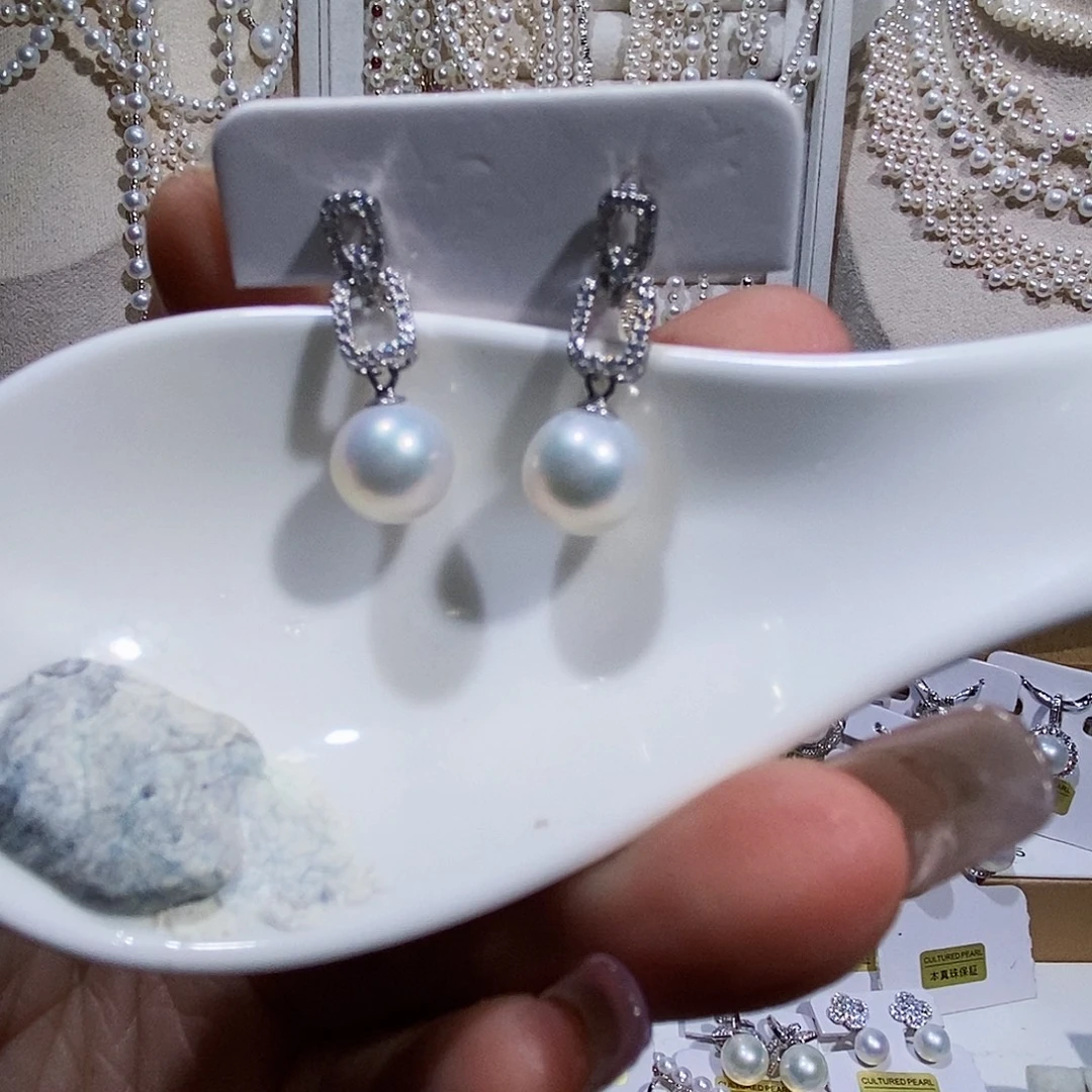 非金属925银纯银耳钉