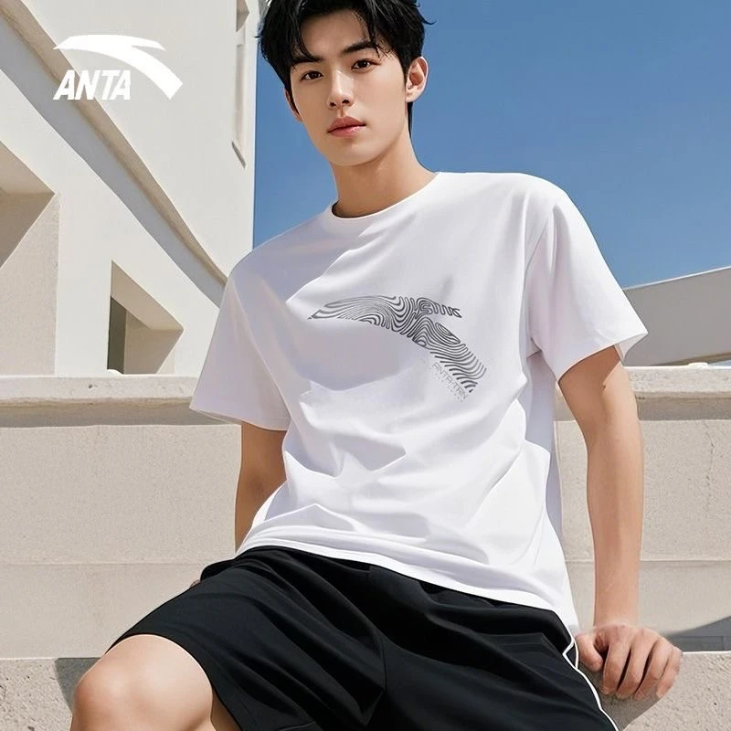 安踏短袖t恤男运动服饰篮球体恤春夏款2025冰丝速干跑步男士健身T