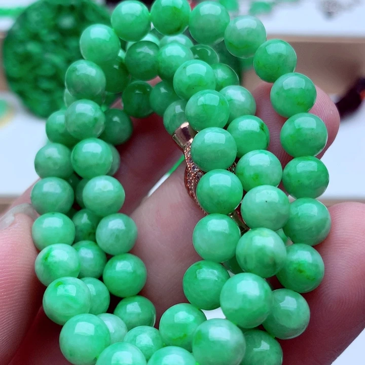 翡翠未镶嵌毛衣链