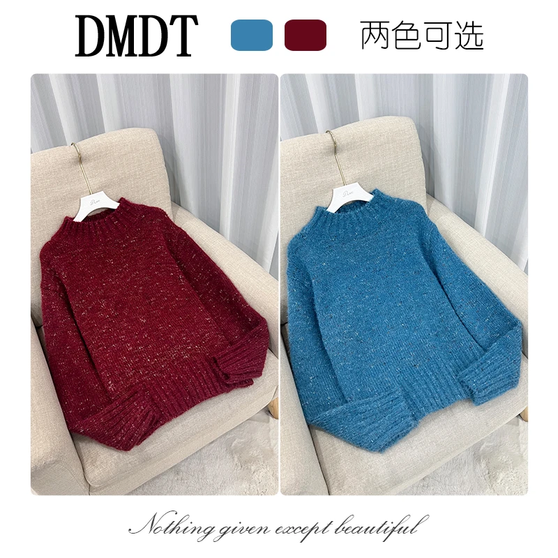 【DMDT潮牌】 新品 “心动符号”半高领针织保暖女毛衣251014