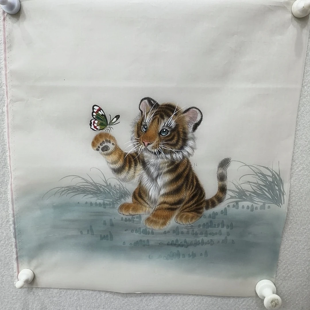 国画工笔画35厘米×35厘米