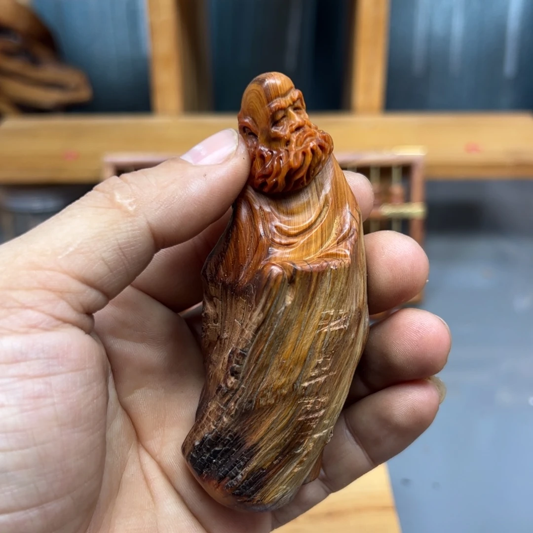 银***仔木崖柏木摆件手把件