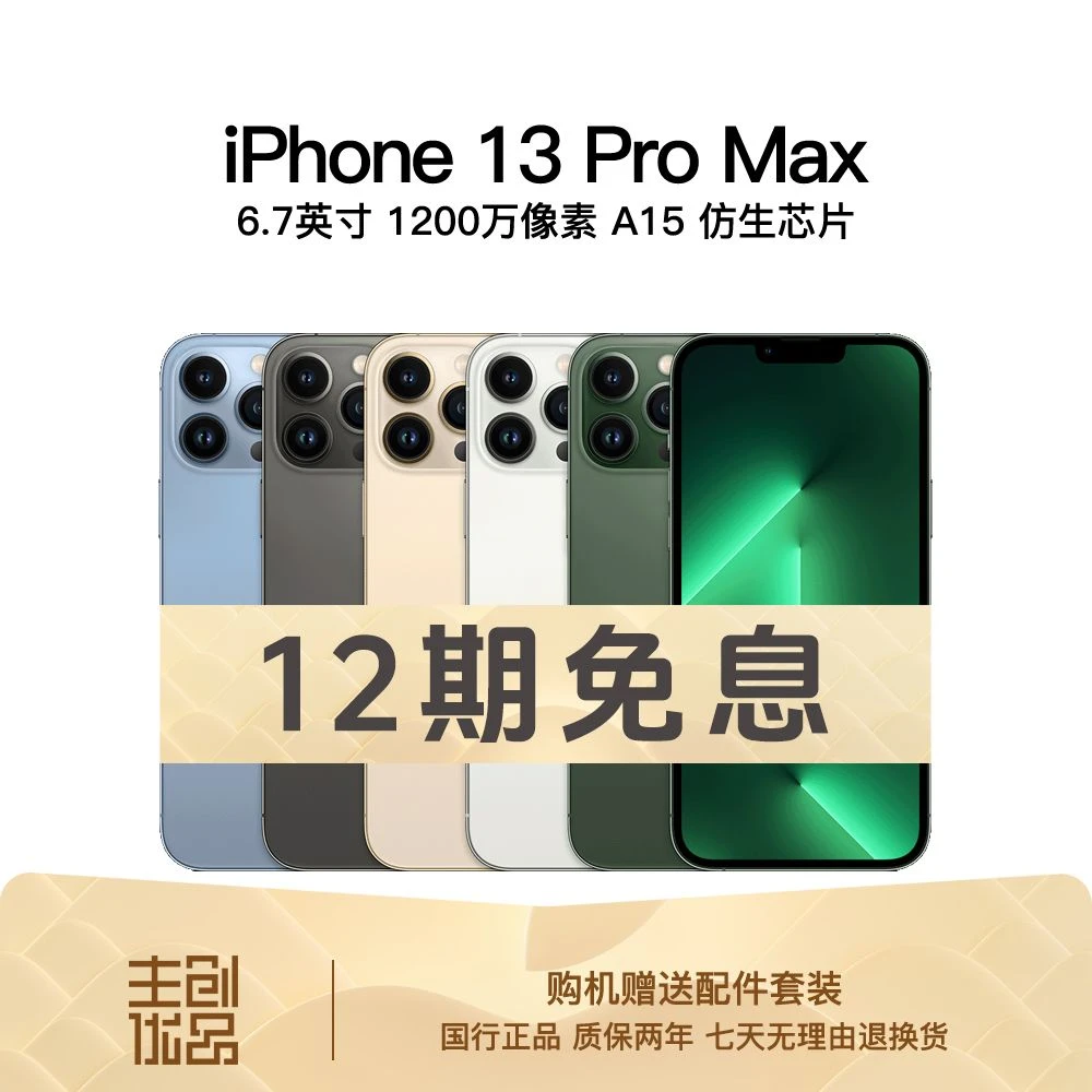 95新 Apple/苹果 13ProMax国行正品双卡5G全网通零售机【12期免息】