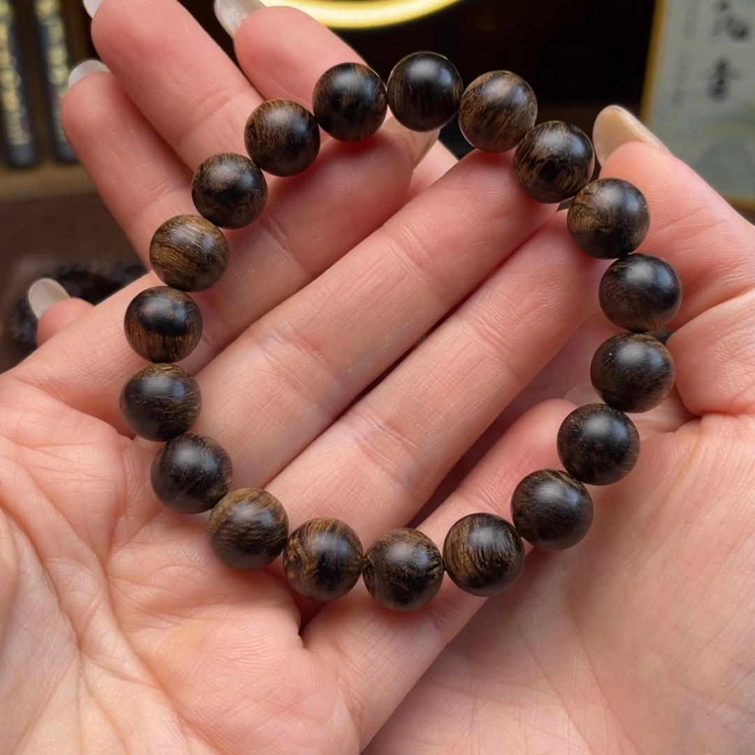 凌***君沉香手串越南芽庄白棋楠虎斑瘤疤1.0