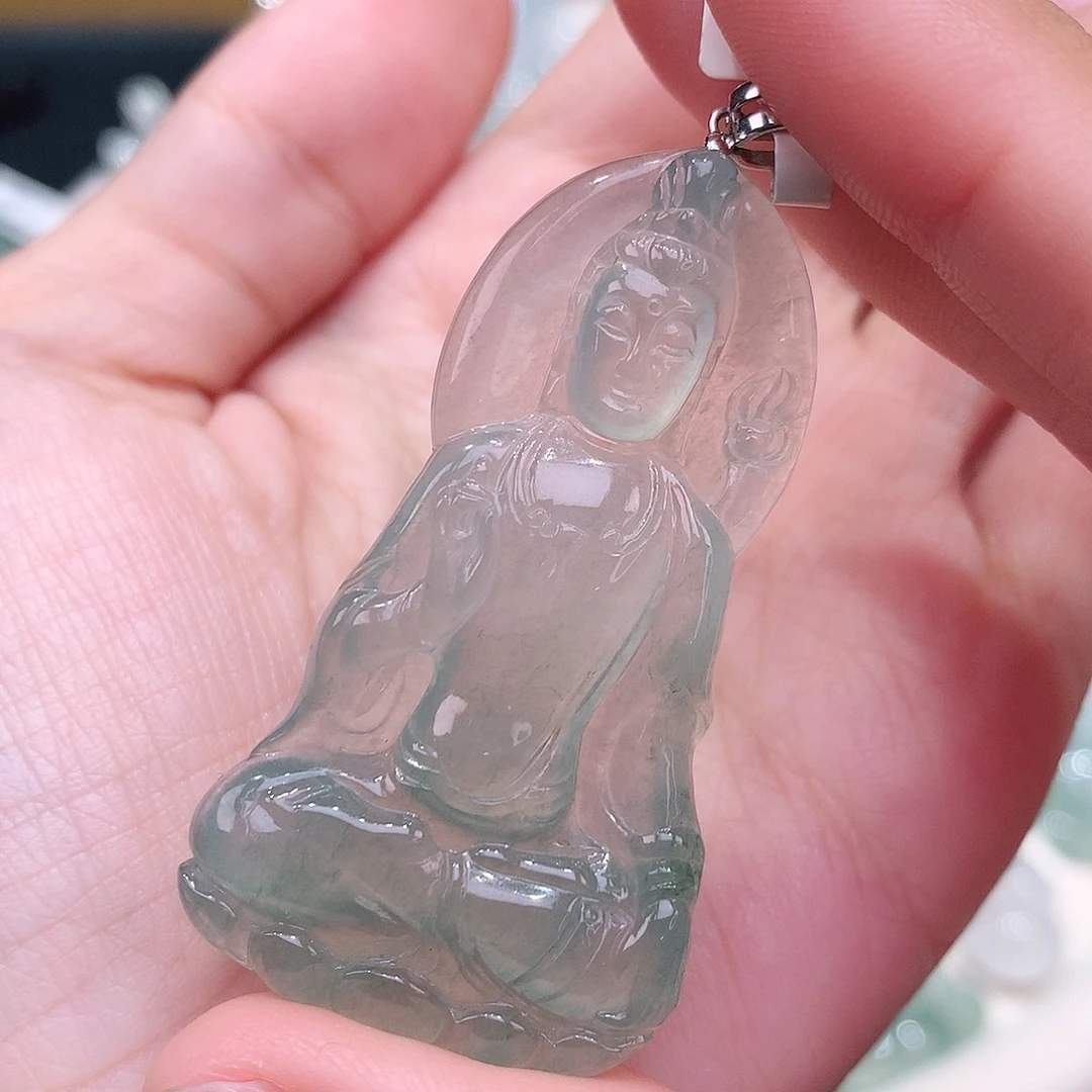 颈饰18K金镶嵌翡翠49.2-27-4.9