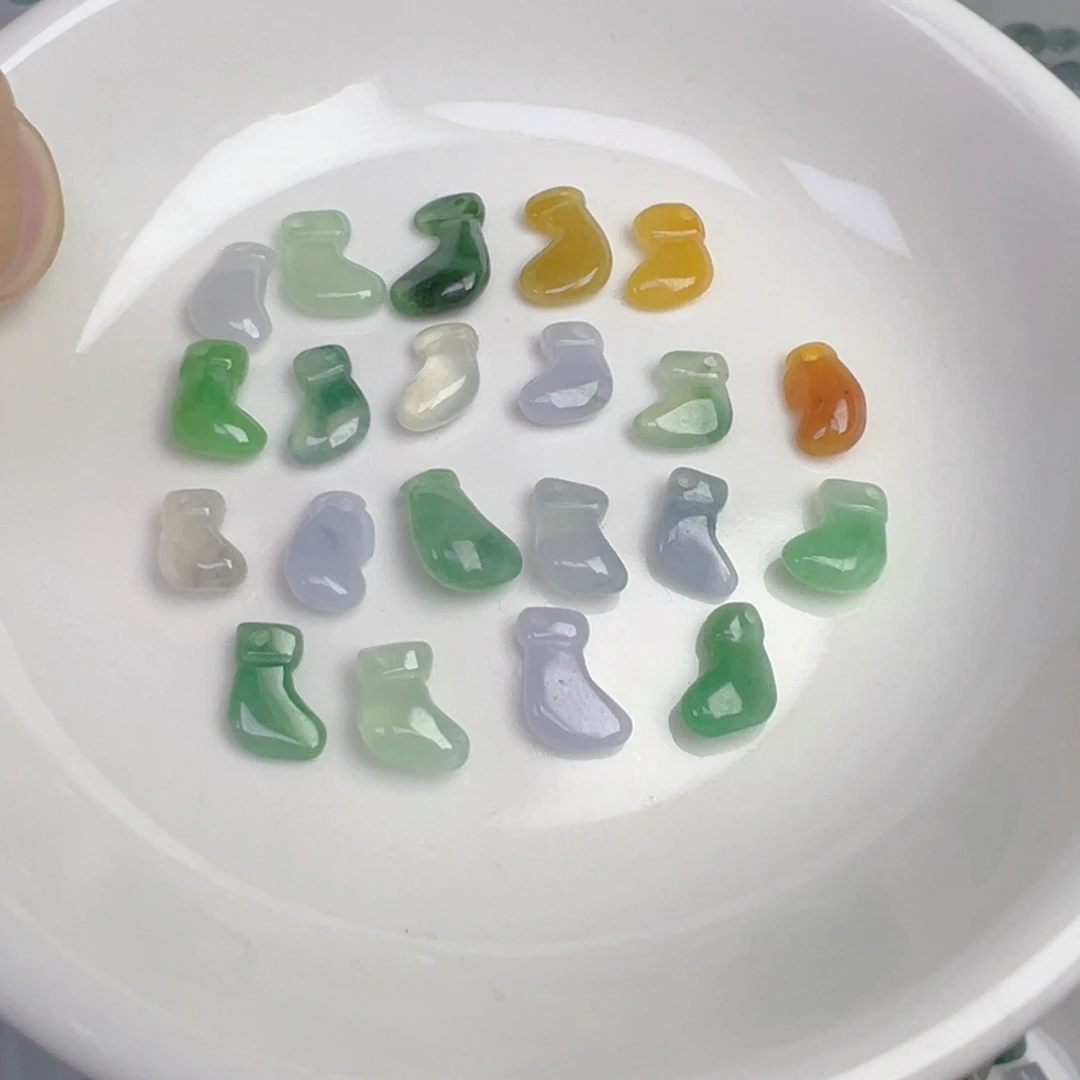 翡翠散珠圣诞袜一只