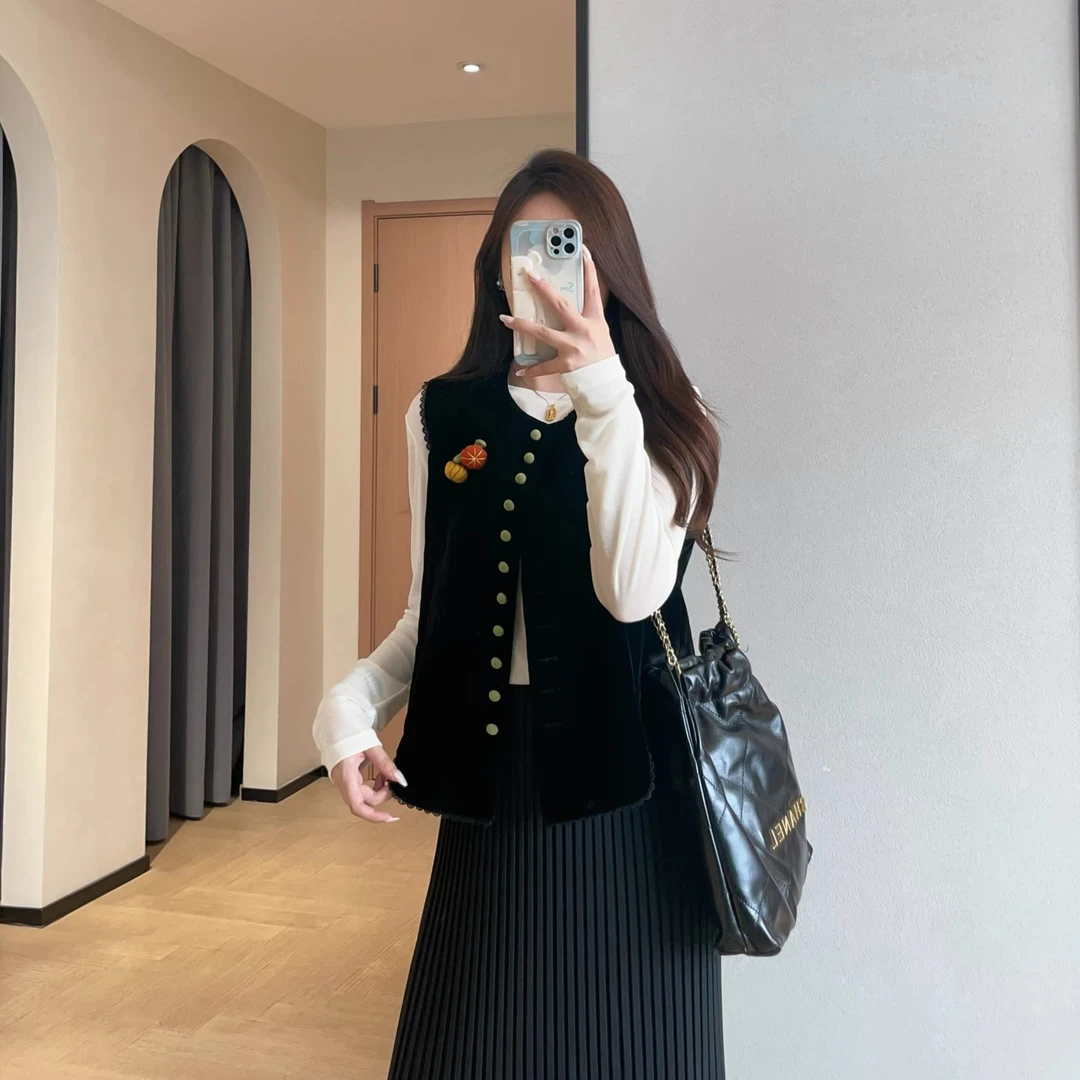 马甲背心女外穿2025秋新款高级感时髦洋气减龄今年流行马夹#9803