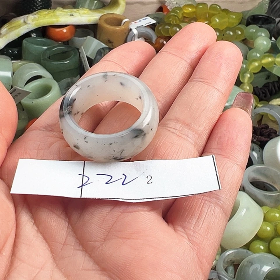 【闪购商品】未镶嵌蛇纹石玉戒指我**我