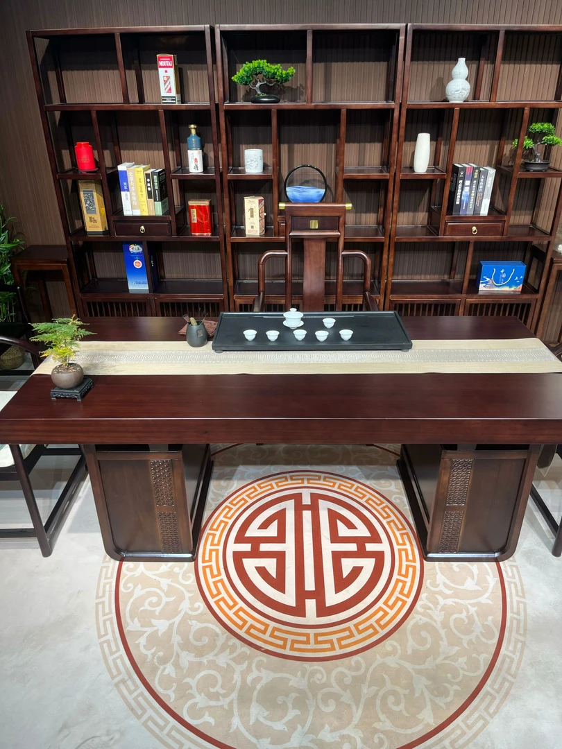 【协商定制链接】新中式乌金木大板桌椅组合专属定制链接