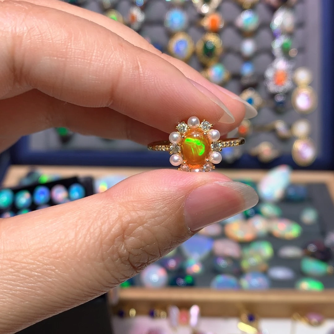 欧泊银S925镶嵌戒指款式