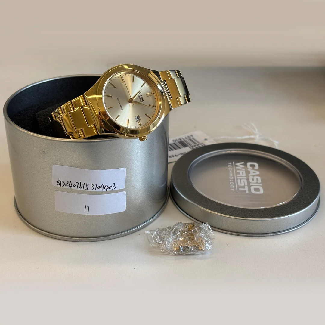 99新 Casio/卡西欧 STANDARD系列石英机芯金色表盘 MTP-1170N-9A